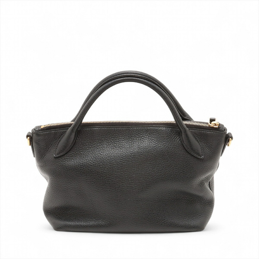 Prada Vitello Dino Black Handbag Leather